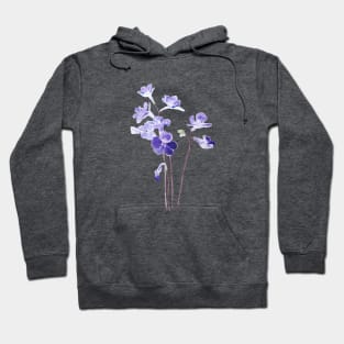 purple Cape primrose flowers watercolor Hoodie